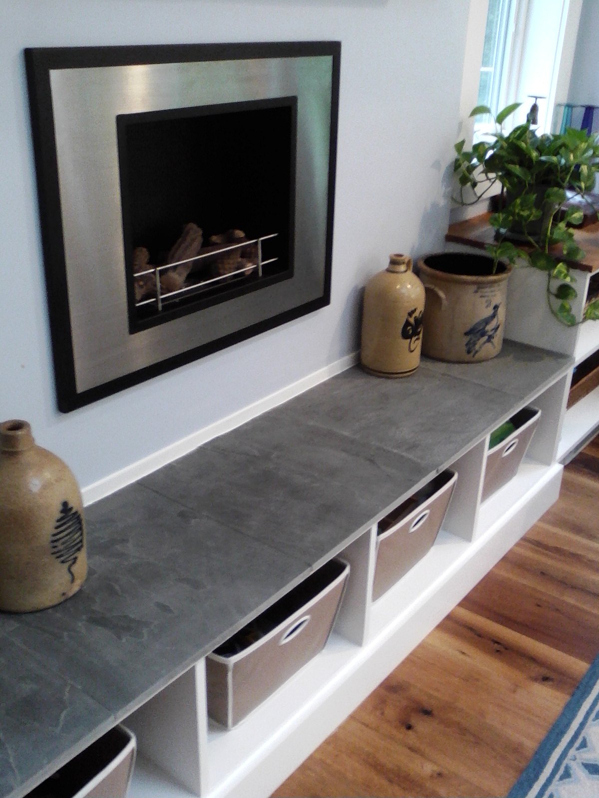 AFTER: A VERSATILE BLUESTONE SEATING WITH STORAGE