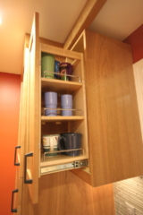 PULLOUT WALL PANTRY FOR GLASSES/CUPS