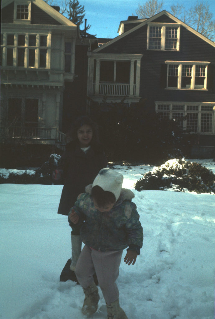 My sister and I at the Lawrence Homestead Groton MA circa 1971