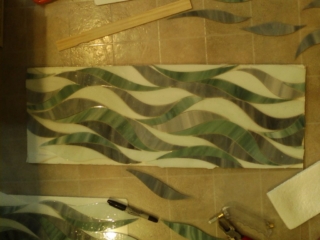CREATING THE STAIN GLASS TILE MURALS FOR THE SHOWER
