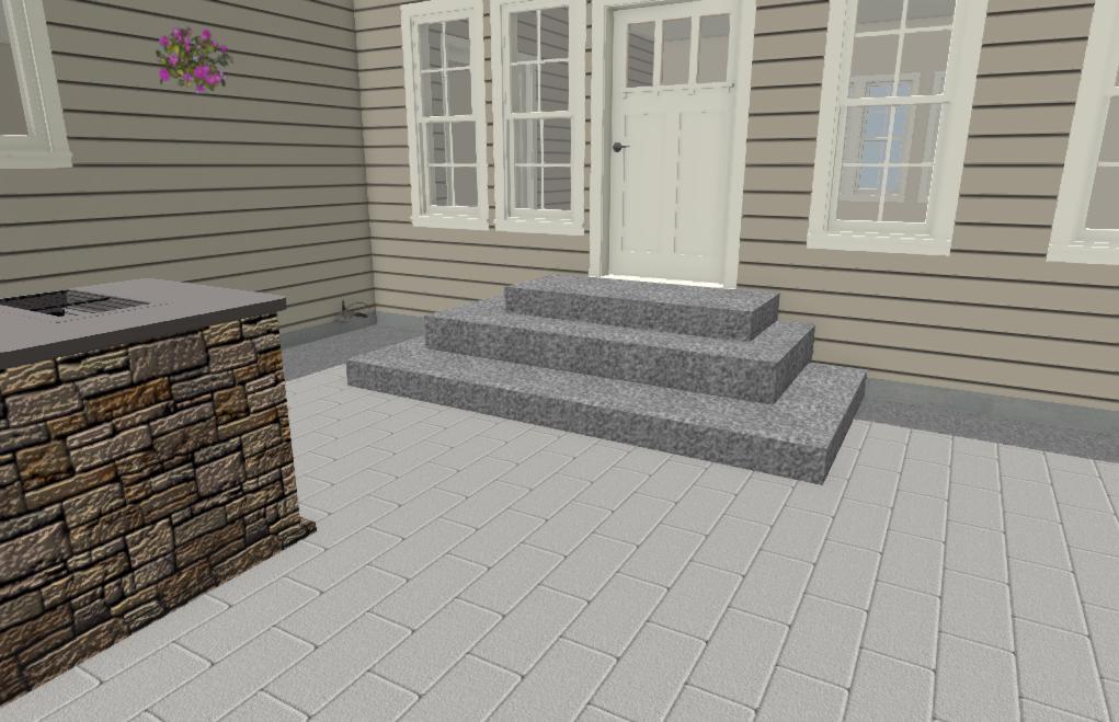 DESIGN STAGE OF PATIO STEPS