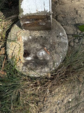 BEFORE PHOTO, ROTTED POSTS