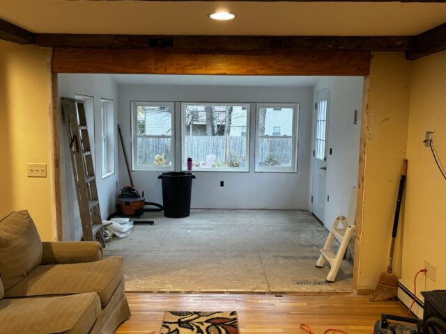 LVL BEAMS, STRUCTURAL WALL, ENGINEERED WALL, CONSTRUCTION, REMODEL, PORCH CONVERSION, 3 SEASON PORCH, 4 SEASON PORCH